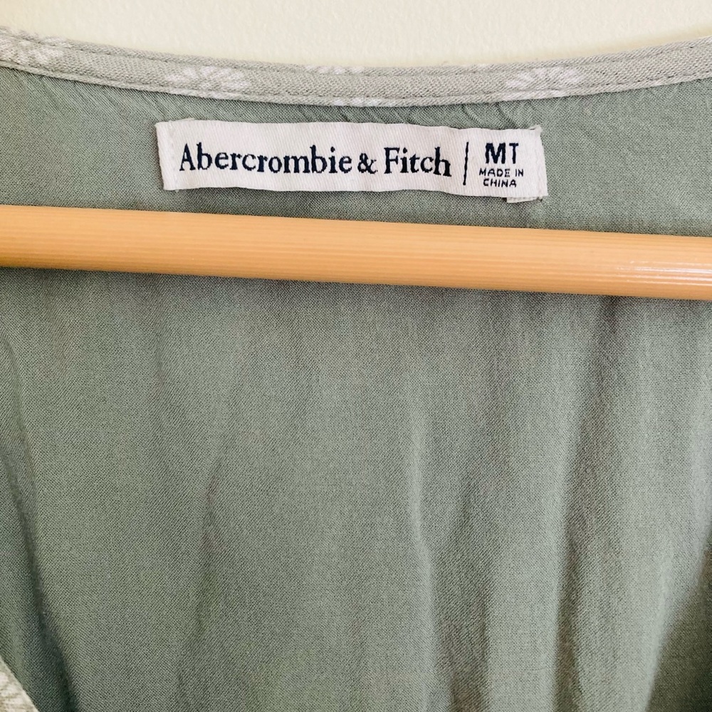 Women’s Abercrombie & Fitch Olive Green Floral Mini Dress - Picture 3 of 8